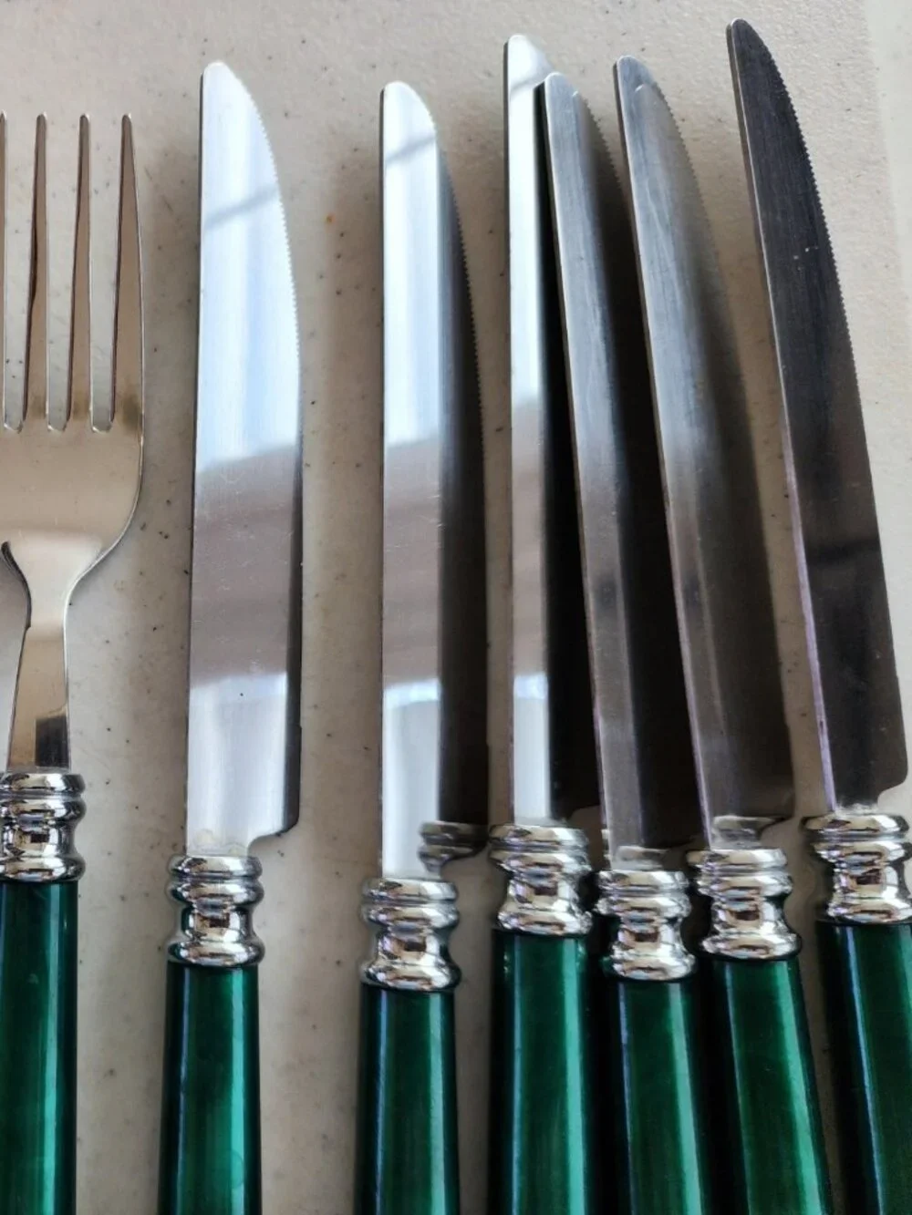 Arcadia Green Flatware Silverware 18/10 Stainless Steel Sheffield England